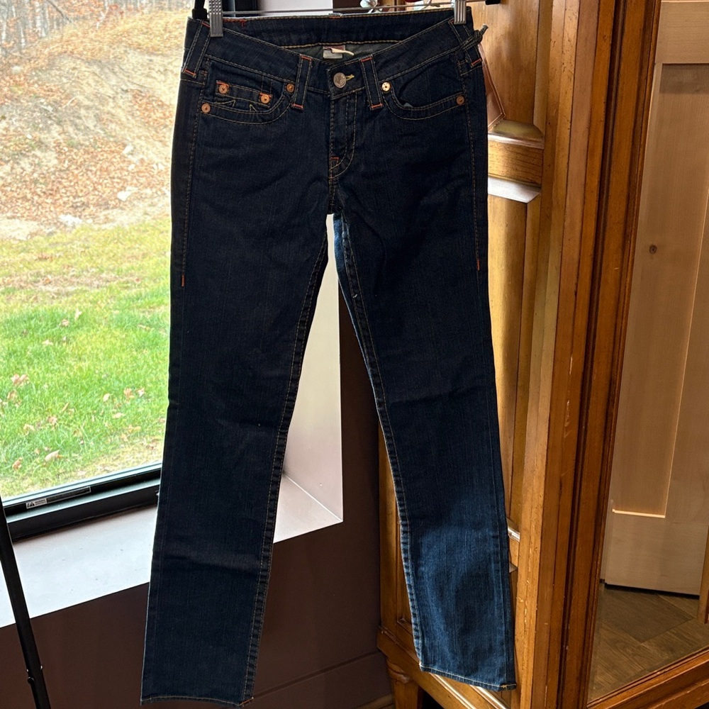 True Religion Dark Blue Straight Leg Women's Jeans - “Johnny”